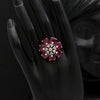 Rani Color Premium American Diamond Rings (PADR471RNI)