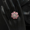 Pink Color Premium American Diamond Rings (PADR473PNK)