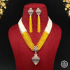 Yellow Color Premium American Diamond Long Necklace Set (PCZN666YLW)