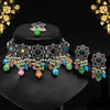 Multi Color Monalisa Stone Premium American Diamond Choker Necklace Set (PCZN680MLT)