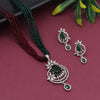Maroon & Green Color Premium American Diamond Necklaces Set (PCZN685MG)