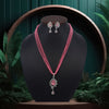 Pink Color Premium American Diamond Necklaces Set (PCZN687PNK)
