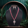 Pink Color Premium American Diamond Necklaces Set (PCZN688PNK)