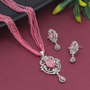 Pink Color Premium American Diamond Necklaces Set (PCZN689PNK)