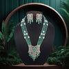 Pista Green Color Premium American Diamond Necklaces Set (PCZN692PGRN)