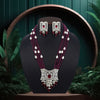 Rani Color Premium American Diamond Necklaces Set (PCZN692RNI)