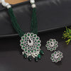 Green Color Premium American Diamond Necklaces Set (PCZN693GRN)