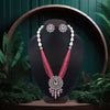 Pink Color Premium American Diamond Necklaces Set (PCZN693PNK)