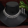 Preyans Luxury Silver Color American Diamond Premium Necklace Set (PCZN699SLV)