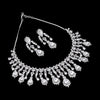 Preyans Luxury Silver Color American Diamond Premium Necklace Set (PCZN721SLV)