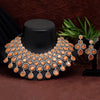 Preyans Luxury Brown Color American Diamond Premium Necklace Set (PCZN722BRW)