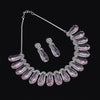 Preyans Luxury Pink Color American Diamond Premium Necklace Set (PCZN753PNK-PR)