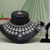 Preyans Luxury Silver Color American Diamond Premium Necklace Set (PCZN754SLV-PR)