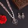 Pink Color American Diamond Premium Necklace Set (PCZN786PNK)