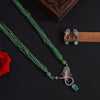 Pista Green Color American Diamond Premium Necklace Set (PCZN788PGRN)