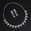 Preyans Luxury Silver Color American Diamond Premium Necklace Set (PCZN856SLV-PR)
