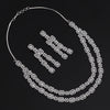 Preyans Luxury Silver Color American Diamond Premium Necklace Set (PCZN861SLV-PR)