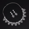 Preyans Luxury Silver Color American Diamond Premium Necklace Set (PCZN871SLV-PR)
