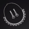Preyans Luxury Silver Color American Diamond Premium Necklace Set (PCZN872SLV-PR)
