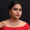 Preyans Luxury Pink Color American Diamond Premium Necklace Set (PCZN876PNK-PR)