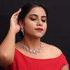 Preyans Luxury Pink Color American Diamond Premium Necklace Set (PCZN876PNK-PR)