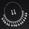 Preyans Luxury Silver Color American Diamond Premium Necklace Set (PCZN878SLV-PR)