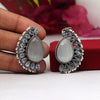 Off White Color Premium Oxidised Earrings (PGSE2607OWHT)