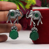 Green Color Premium Oxidised Earrings (PGSE2609GRN)