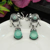 Pista Green Color Premium Oxidised Earrings (PGSE2609PGRN)
