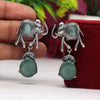Pista Green Color Premium Oxidised Earrings (PGSE2609PGRN)