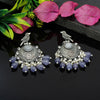 Gray Color Premium Oxidised Earrings (PGSE2612GRY)