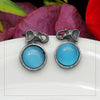 Firozi Color Premium Oxidised Earrings (PGSE2613FRZ)