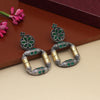 Green Color Premium Oxidised Earrings (PGSE2715GRN)