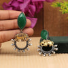 Green Color Premium Oxidised Earrings (PGSE2720GRN)