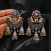 Rani Color Premium Oxidised Two Tone Earrings (PGSE2724RNI)