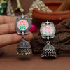 Pink Color Hand Painted Meena Work Premium Oxidised Earrings (PGSE2755PNK)