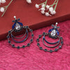 Blue Color Meena Work Premium Oxidised Earrings (PGSE2756BLU)