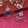 Pink Color Meena Work Premium Oxidised Earrings (PGSE2756PNK)