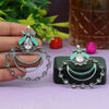 Rama Green Color Meena Work Premium Oxidised Earrings (PGSE2756RGRN)