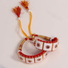 White Color Royal Rajput Jewellry Rajasthani Pochi Bajubandh Armlet Set (PHI106WHT)