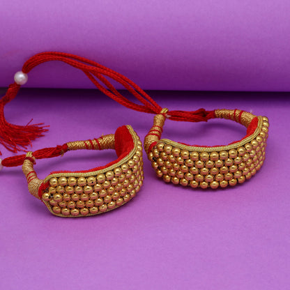 Gold Color Rajasthani Pochi Bajubandh (PHI110GLD)