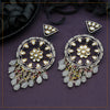 Off White Color Premium Kundan Earrings (PKDE566OWHT)