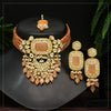Peach Color Choker Premium Kundan Necklace Set (PKN1196PCH)