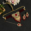 Maroon Color Choker Premium Kundan Necklace Set (PKN1197MRN)