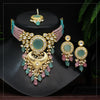 Pink & Pista Green Color Choker Premium Kundan Necklace Set (PKN1197PNKPGRN)