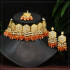 Peach Color Choker Premium Kundan Necklace Set (PKN1198PCH)