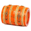 Orange Color Rhinestone 1 Set Of Acrylic Bangles Size: 2.4 (PLKB626ORG-2.4)