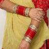 Red Color 1 Set Of Bridal Bangles Size: 2.4 (PLKB636RED-2.4)