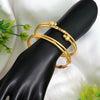 Gold Color 1 Pair Of Bangle Size: 2.8 (PLKB652GLD-2.8)