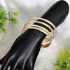 Gold & White Color 1 Pair Of Bangle Size: 2.8 (PLKB661GLD-2.8)